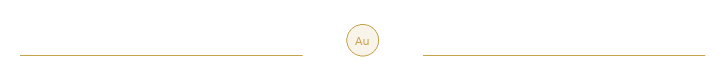 Gold Au chemical symbol divider
